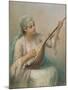 Woman Playing a Lute-Fausto Zonaro-Mounted Giclee Print