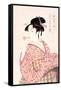 Woman Playing a Poppin-Kitagawa Utamaro-Framed Stretched Canvas
