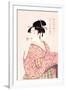 Woman Playing a Poppin-Kitagawa Utamaro-Framed Art Print