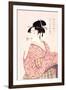 Woman Playing a Poppin-Kitagawa Utamaro-Framed Art Print