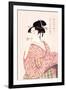 Woman Playing a Poppin-Kitagawa Utamaro-Framed Art Print