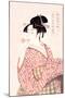 Woman Playing a Poppin-Kitagawa Utamaro-Mounted Art Print