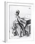 Woman Playing at a Keyboard, 1635-Wenceslaus Hollar-Framed Giclee Print