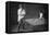 Woman Playing Billiards Photograph-Lantern Press-Framed Stretched Canvas