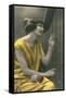 Woman Playing Harp-null-Framed Stretched Canvas