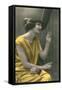 Woman Playing Harp-null-Framed Stretched Canvas