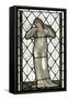 Woman Playing Lute on Stained Glass Window-Edward Burne-Jones-Framed Stretched Canvas