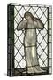 Woman Playing Lute on Stained Glass Window-Edward Burne-Jones-Stretched Canvas