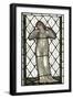 Woman Playing Lute on Stained Glass Window-Edward Burne-Jones-Framed Giclee Print