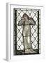 Woman Playing Lute on Stained Glass Window-Edward Burne-Jones-Framed Giclee Print