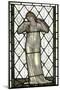 Woman Playing Lute on Stained Glass Window-Edward Burne-Jones-Mounted Giclee Print