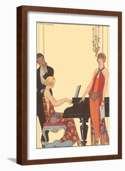 Woman Playing Piano, 1922-Georges Barbier-Framed Giclee Print