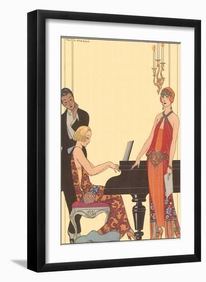 Woman Playing Piano, 1922-Georges Barbier-Framed Giclee Print