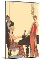 Woman Playing Piano, 1922-Georges Barbier-Mounted Giclee Print