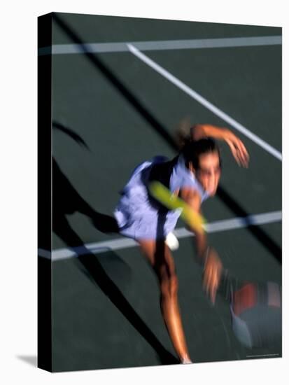 Woman Playing Tennis, Colorado, USA-Lee Kopfler-Stretched Canvas