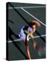 Woman Playing Tennis, Colorado, USA-Lee Kopfler-Stretched Canvas