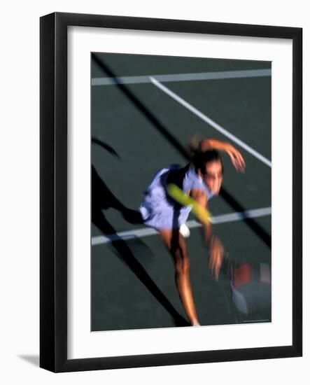 Woman Playing Tennis, Colorado, USA-Lee Kopfler-Framed Photographic Print