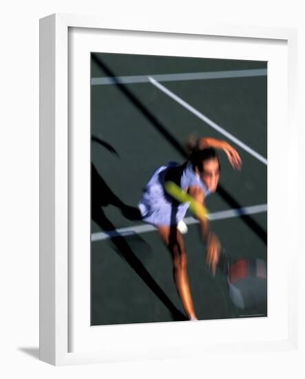 Woman Playing Tennis, Colorado, USA-Lee Kopfler-Framed Photographic Print