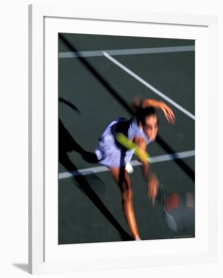 Woman Playing Tennis, Colorado, USA-Lee Kopfler-Framed Photographic Print