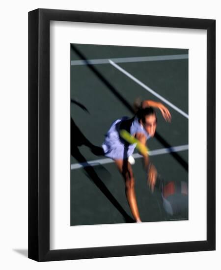 Woman Playing Tennis, Colorado, USA-Lee Kopfler-Framed Premium Photographic Print