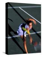 Woman Playing Tennis, Colorado, USA-Lee Kopfler-Stretched Canvas