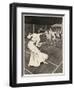 Woman Playing Tennis in Long White Skirt-Ferdinand Von Reznicek-Framed Art Print