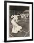 Woman Playing Tennis in Long White Skirt-Ferdinand Von Reznicek-Framed Art Print