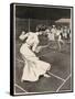 Woman Playing Tennis in Long White Skirt-Ferdinand Von Reznicek-Framed Stretched Canvas
