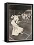 Woman Playing Tennis in Long White Skirt-Ferdinand Von Reznicek-Framed Stretched Canvas