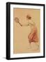 Woman Playing Tennis-null-Framed Art Print