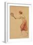 Woman Playing Tennis-null-Framed Art Print