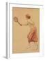 Woman Playing Tennis-null-Framed Art Print