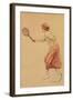 Woman Playing Tennis-null-Framed Art Print