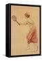 Woman Playing Tennis-null-Framed Stretched Canvas