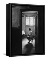 Woman Playing the Saxophone-Loomis Dean-Framed Stretched Canvas