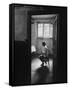 Woman Playing the Saxophone-Loomis Dean-Framed Stretched Canvas