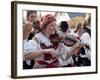 Woman Playing Violin and Wearing Folk Dress, Borsice, Brnensko, Czech Republic-Richard Nebesky-Framed Photographic Print