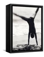 Woman Playing-Cristina-Framed Stretched Canvas