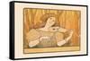 Woman Plays the Violin-Paul Berthon-Framed Stretched Canvas