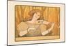 Woman Plays the Violin-Paul Berthon-Mounted Art Print