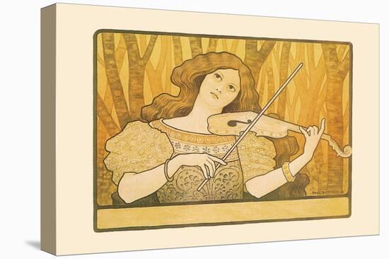 Woman Plays the Violin-Paul Berthon-Stretched Canvas