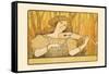 Woman Plays the Violin-Paul Berthon-Framed Stretched Canvas