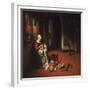 Woman Plucking a Duck, C.1655-56 (Oil on Canvas)-Nicolaes Maes-Framed Giclee Print