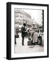 Woman Polishing Shoes, Brussels, 1898-James Batkin-Framed Photographic Print