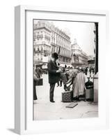 Woman Polishing Shoes, Brussels, 1898-James Batkin-Framed Photographic Print