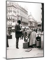 Woman Polishing Shoes, Brussels, 1898-James Batkin-Mounted Photographic Print