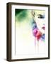 Woman Portrait .Abstract Watercolor .Fashion Background-Anna Ismagilova-Framed Art Print