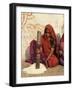 Woman Pounding Food in Village Near Deogarh, Rajasthan State, India-Robert Harding-Framed Photographic Print