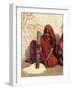 Woman Pounding Food in Village Near Deogarh, Rajasthan State, India-Robert Harding-Framed Photographic Print