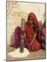 Woman Pounding Food in Village Near Deogarh, Rajasthan State, India-Robert Harding-Mounted Photographic Print